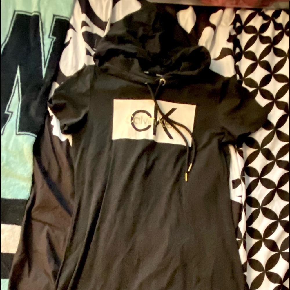NWT Calvin Klein Hooded T-shirt Dress